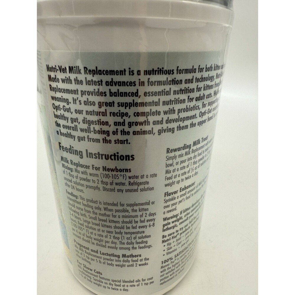 Lot of 3 Nutri-Vet Milk Replacement For Kittens, Powdered Milk, 12oz BB: 12/2026 - Picture 9 of 12